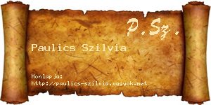 Paulics Szilvia névjegykártya